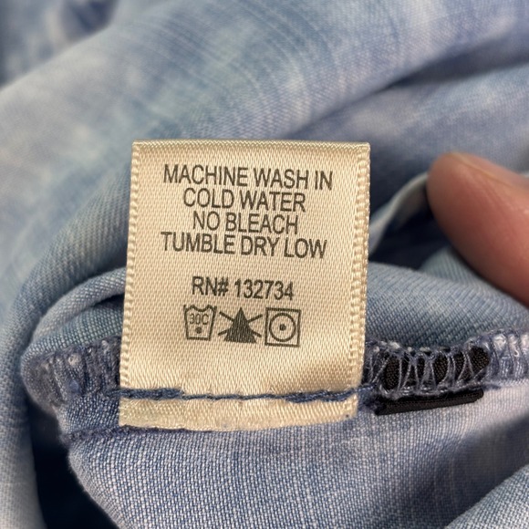 Cloth & Stone Women's Blue Tie-Dye Tencel Button Front Shirt Chambray Top Size S - Picture 10 of 10